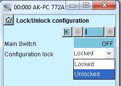 The values can be changed when it is locked, but only for those settings that do not affect the configuration. 2.