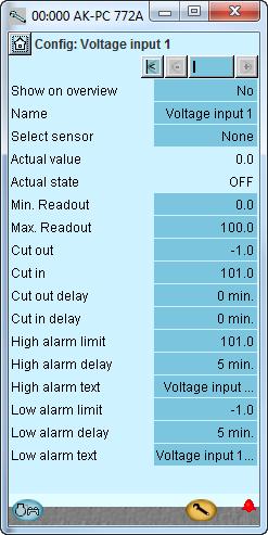 Configuration - continued Separate voltage signal 1. Select Voltage input 2. Select actual voltage signal 3.