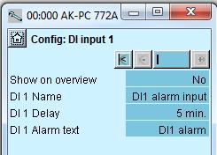 The name of the function may be xx and further down in the display the alarm texts may be entered. The values Min. and Max.