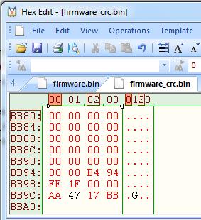 bin - binary output unmodified 6 firmware_crc.