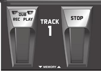 Hold for 2 seconds or longer 3 Press once again to return to normal mode 2 Select a phrase memory Blink In Pedal Function mode, you can also use the TRACK 3 pedals to