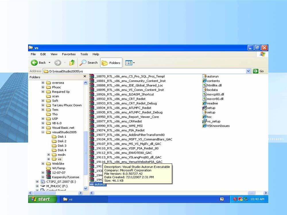 Cách cài đặt Visual Studio.Net Sau đó nhấn Next. (Windows sẽ yêu cầu đưa đĩa cài đặt Windows vào) Chờ để chương trình cài đặt IIS.