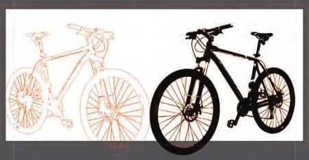 2 With the Selection tool ( ), click to select the bicycle. Choose Edit > Cut.