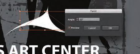 Twist distortion is applied as an effect, which maintains the original shape and lets you remove or edit the effect at any time, in the Appearance panel.