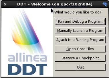 Launching ddt Load your compiler and MPI modules.