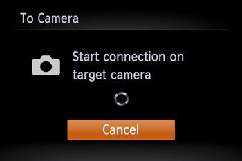 From the second time onward, select the camera's name to make the connection. 5.The following screen appears.