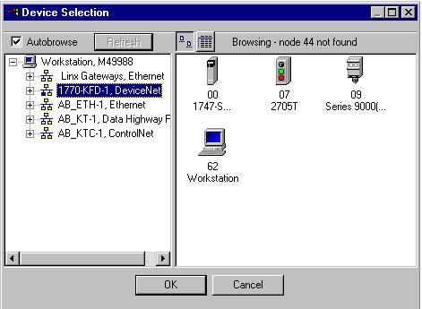 FIELDBUS INTERFACE COMMUNICATIONS GUIDE 4. From the right panel,select the device you are commissioning and click OK.