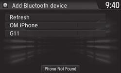 The system searches for your phone. Select your phone when it appears on the list.