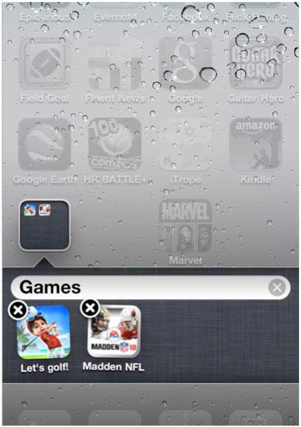 CHAPTER 7: Organize Your iphone: Icons and Folders 233 Working with Folders New to ios4 is the ability to organize your apps into folders.