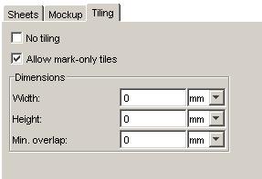 The job will then be exported to a series of smaller pages/plates (tiles). Select No tiling if no tiled output is required.