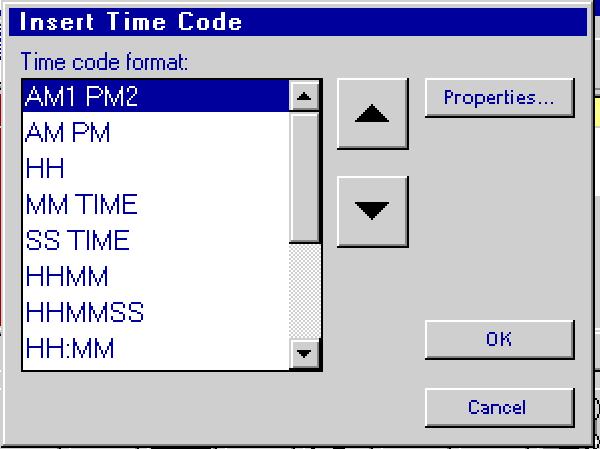 Section 8: Message Functions Adding a Time Code Touch the Time Code button. Select a format for the time code.