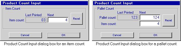 .. button to change the value of any printable count the current print message may have. If the current message has no counts, the Adjust Print Counts... button is grayed out.