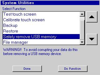Safely Remove To perform a safe removal of your USB media, open the System Utilities