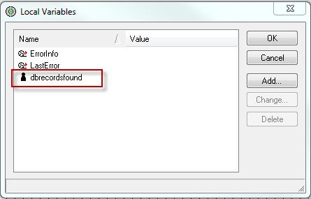 The configured Variable is displayed. 29.