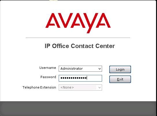 Login to the IP Office Contact Centre with an account that has