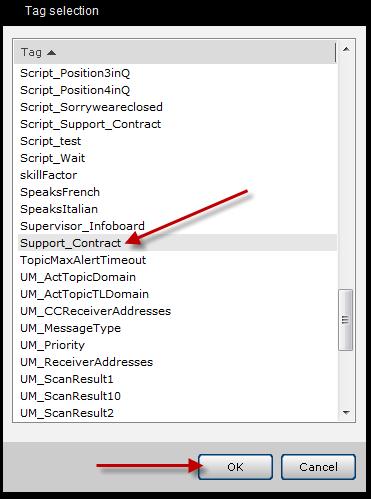 18. Select Support_Contract and click the OK button. 19.