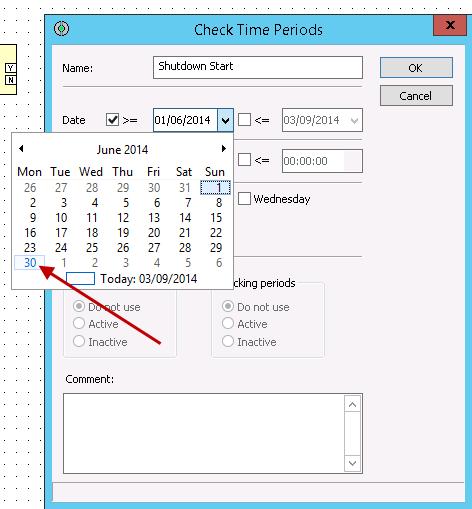 Use the pull down option to display the calendar. 20.