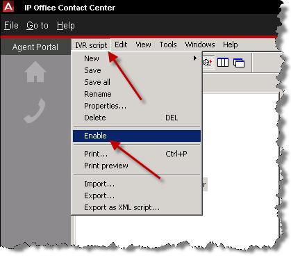 108. Select the IVR script menu and click the Save option. 109.