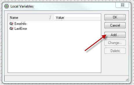 Note: Each IVR Script can have its own Local Variables. 25. Click Edit and select Local variables.