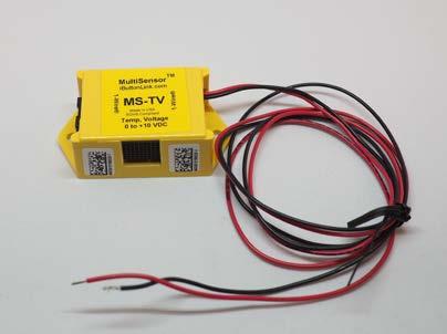 MS-TV: Temperature and Voltage Sensor The MS-TV measures DC voltage as well as temperature.