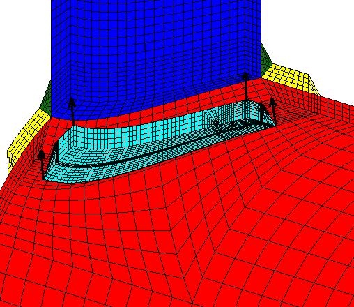 To generate the 3D crack mesh, the defnton mesh s mported nto FEA-Crack from an ANSYS fle, and the crack s located and orented wthn the defnton mesh.