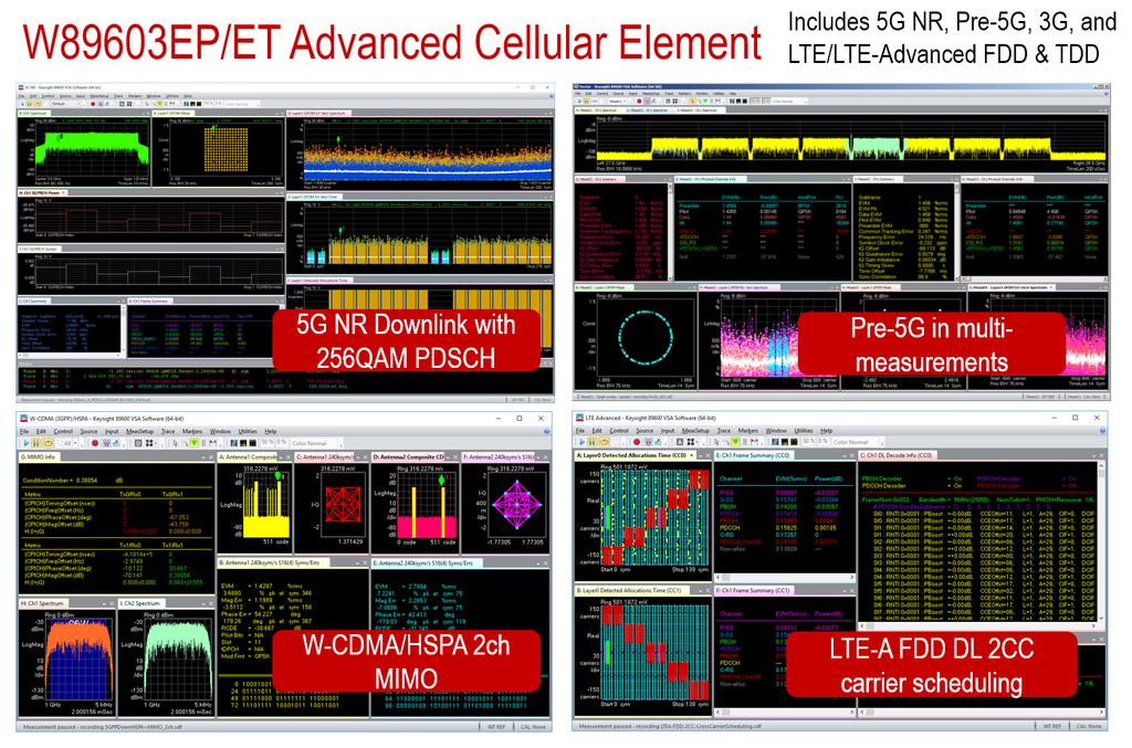 W89603E VSA Advanced Cellular element gives you easier access to EVM measurements of cellular signals based on 5G New
