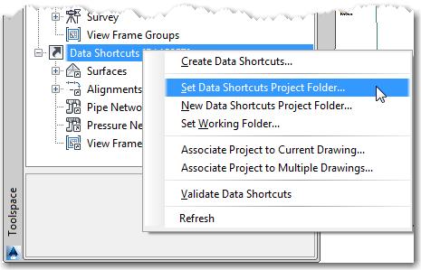 Set Data Shortcuts Project Folder Next, ensure the Data