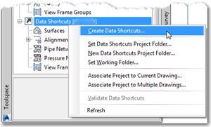 In the Create Data Shortcuts pop-up window, select