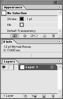 Illustrator CS H O T 2. Interface 6. If you don t want two palettes sharing space, you can drag one of them to a new location.