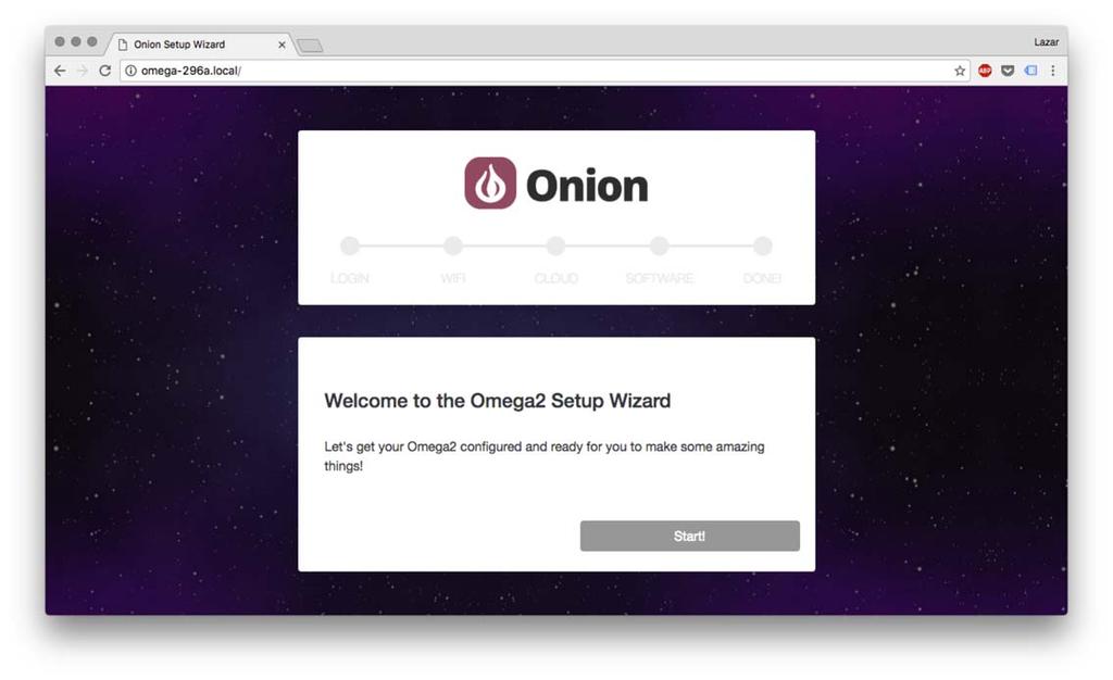 Login with the Omega s default