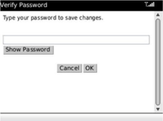 Step 11 Enter the password of your email account. Choose OK, and then the central key.