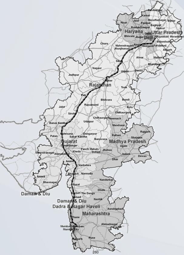 DMIC Dedicated Freight Corridor NCR Region Delhi Mumbai Industrial Corridor (DMIC) With the aim to develop a Global Manufacturing and Trading Hub, the Delhi Mumbai industrial Corridor (DMIC) is an