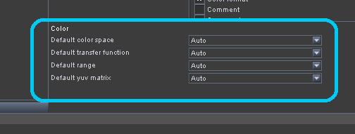 "Auto" (default setting), the properties will be autodetected. Note that if autodetection fails, they will be automatically set to "Bypass".