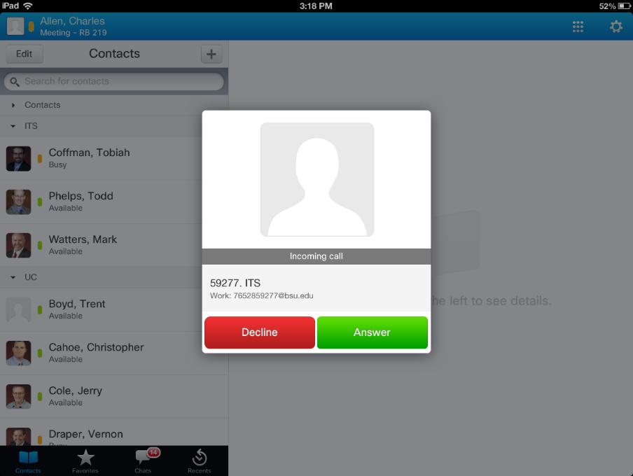 Cisco Jabber w/ Headset Cisco Jabber software runs on any PC, Mac, ios, or Android device.