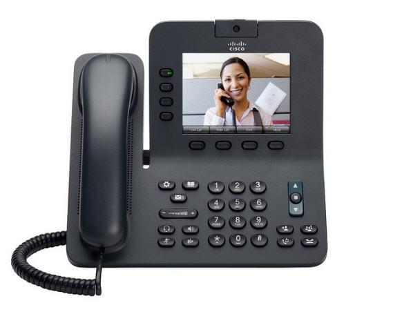 8945 Phone The Cisco 8945 is a mid-level phone supporting up to four lines. The phone features HD voice quality and features an integrated headset port for hands-free communications.