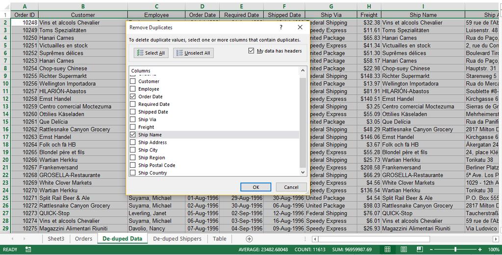Excel Time Savers Page 6 In the next example we have