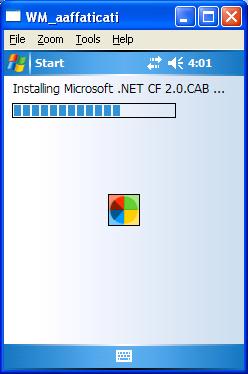Click OK on the PC screen. Now the.net CF 2.