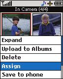 Select In Camera and press OK. 3. Use the Navigation Key to highlight the desired picture and press OK.