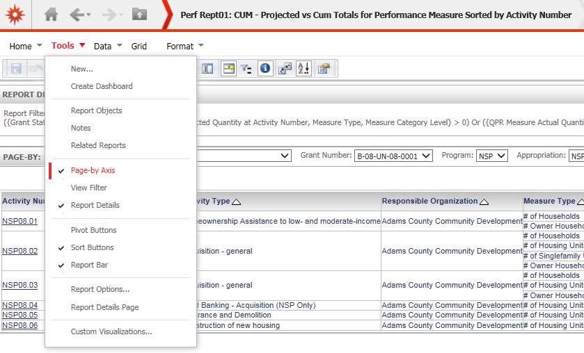 2 Procedure: Changing Column Order Any data including text or dates (called Attributes ) displays on the left side of the report while any data that is numeric (called Metrics ) displays on the right.