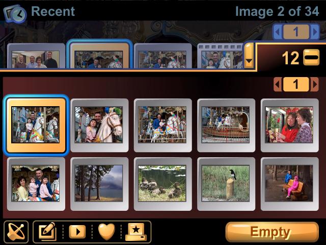 Organizing and editing on your camera To remove a picture or video from the drawer: Remove selected picture or video from drawer Number of pictures and videos in drawer Close drawer Remove all
