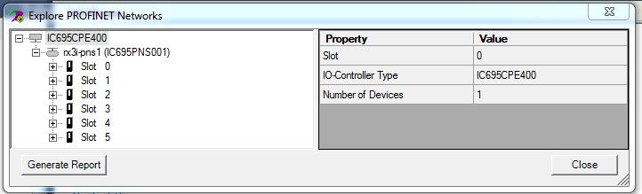 network, right-click on the Target icon (not the PNC) and select Explore PROFINET Networks under the Online Commands menu item.