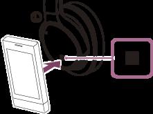 Disconnecting the smartphone by one touch (NFC) You can disconnect the headset from the connected smartphone by touching the headset with it. 1 Unlock the screen of the smartphone if it is locked.