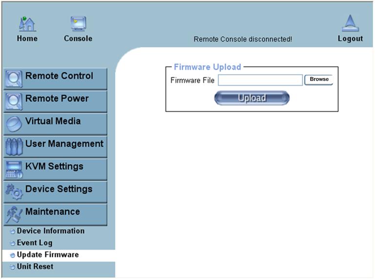 Update Firmware Firmware can be easily upgraded via web page. This section describes the upgrade procedures. Diagram 7-33 Update Firmwares The IP-KVM is a complete standalone computer.