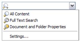 Quick Search: This can be found to the right of the advanced search icon in the Search toolbar.