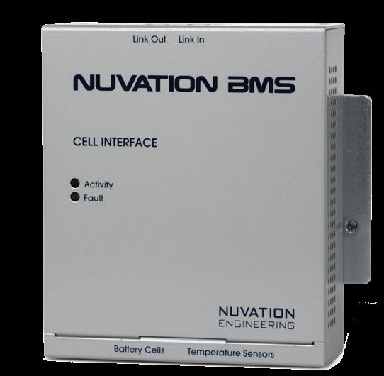 Cell Interface The Cell Interface connects to the battery cells and temperature sensors to monitor and balance the cells and sends cell data to the Stack Controller to prevent overheating,