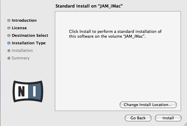 Kontakt Player Installation MAC Next you will see the window below: Click on Install, type in your Mac user name and password to