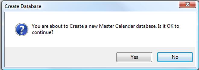 CHAPTER 5: Run the Master Calendar Installer 3. In the Database field, enter the name for the Master Calendar Database. (It is recommended that you accept the default value of Master_Calendar.) 4.