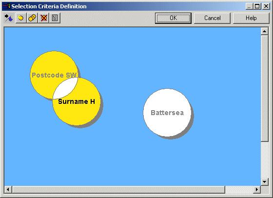 The condition defined will now appear as a free-floating green disc on the canvas. To create another condition, click the Create Condition icon.