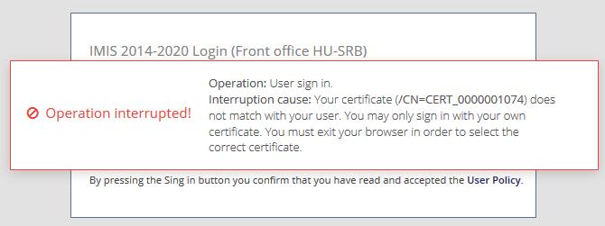 POSSIBLE ERRORS DURING THE LOGIN 1.