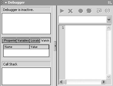 Debugger Provides a way to check your movie for errors while it is playing in the Macromedia Flash Player.